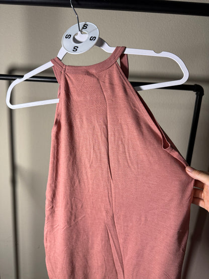 (Size S) Mauve Pink Cheetah Print LBM Tank