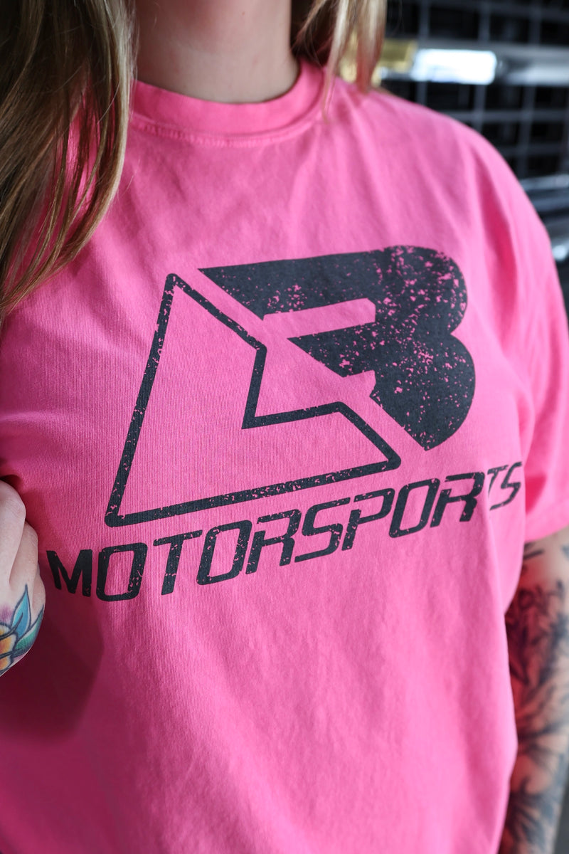 Neon Pink & Dark Grey Comfort Colors Tee