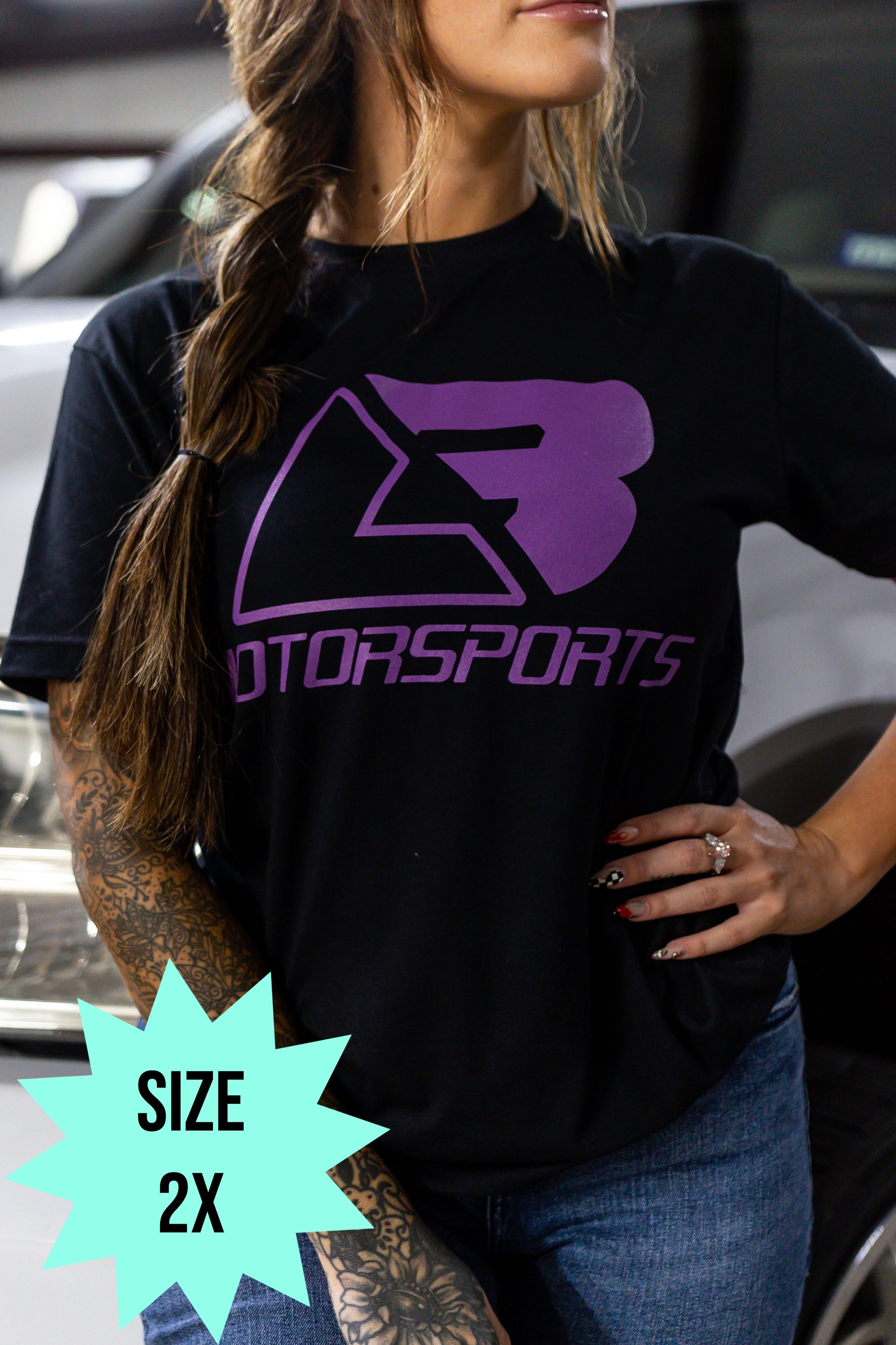 Purple LB Logo Tee (Size 2x)