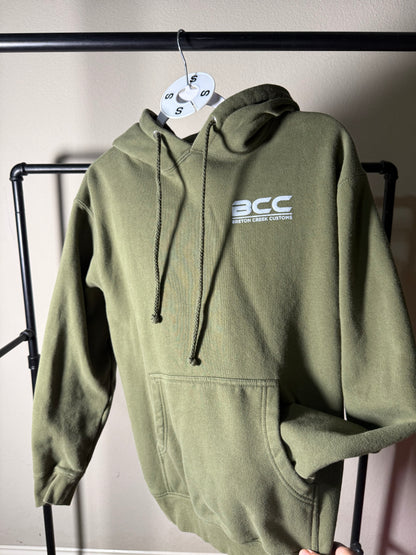 (Size S) Green BCC Logo Hoodie
