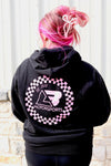 Black & Pink Checkered LB Hoodie