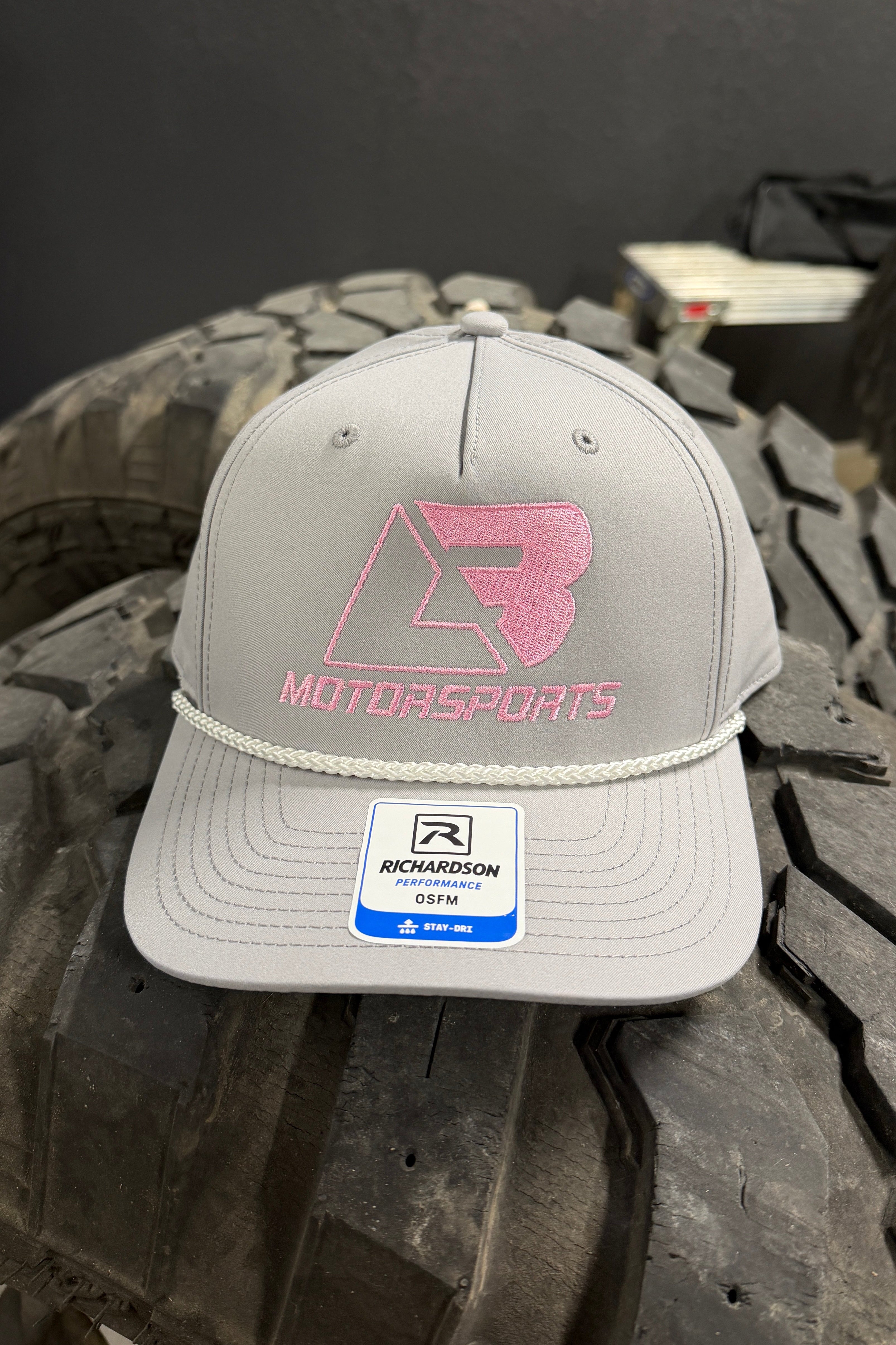 Grey & Pink Richardson Rope Hat
