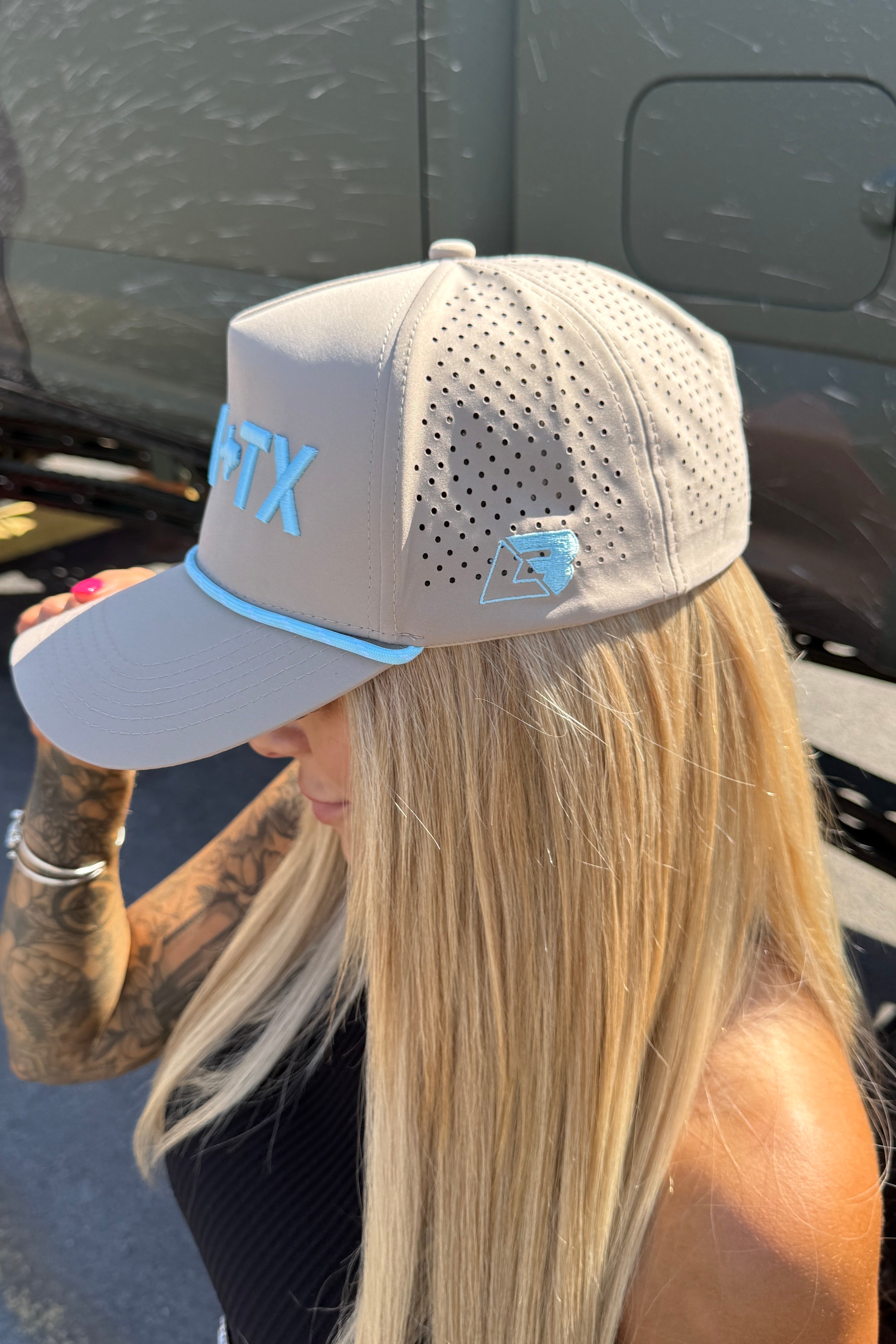 Tan & Teal LBM Rope Hat