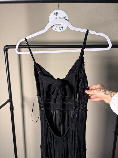 (Size M) Black Beach Maxi Dress