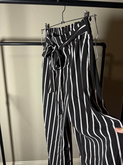(Size M) Striped Dressy Pants
