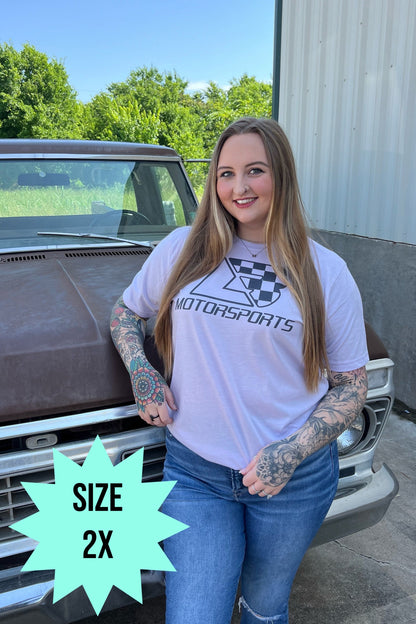 Lavender Checkered Tee (Size 2X)