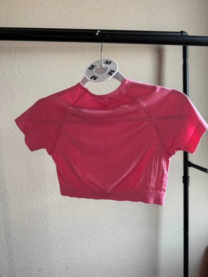 (Size M) Aphalete Pink Cropped Tee