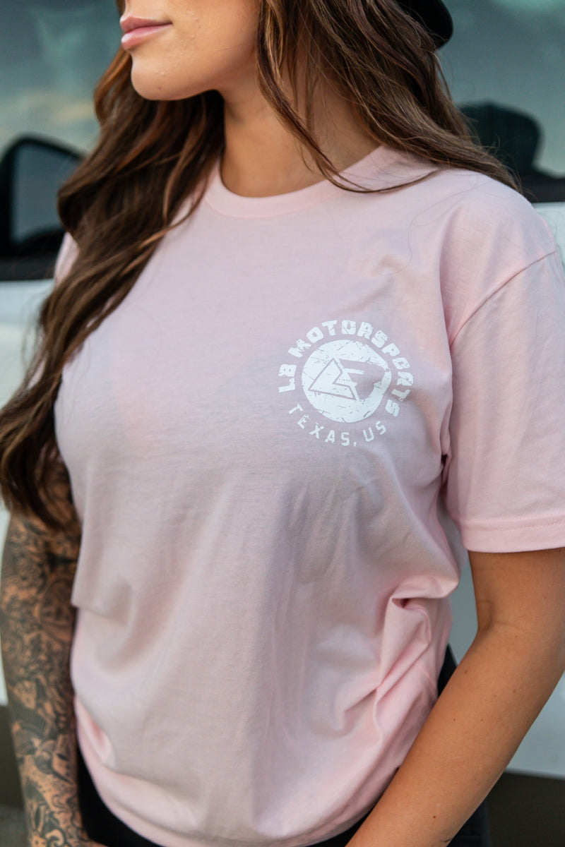 Baby Pink "Vintage Flag" Logo Tee