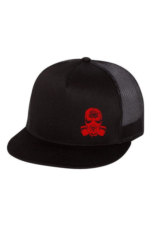Black & Red BCC Logo Flatbill
