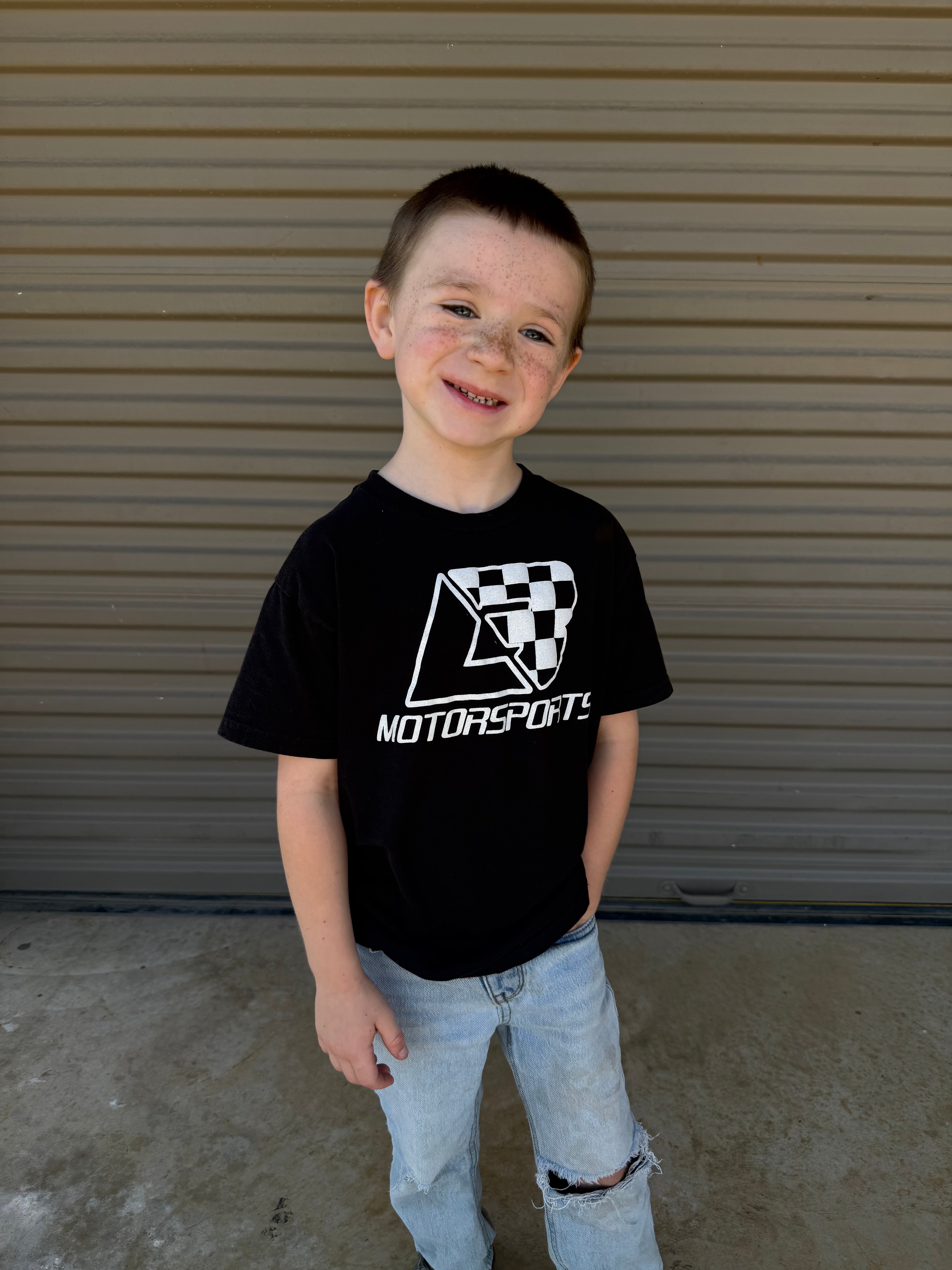 Youth Black & White Checkered Tee