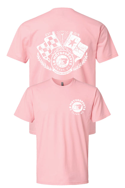 Baby Pink "Vintage Flag" Logo Tee