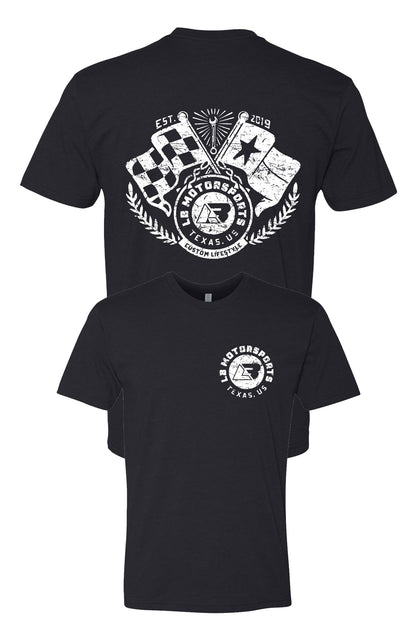 Black "Vintage Flag" Logo Tee