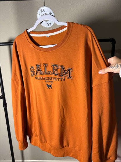 (Size XL) Burnt Orange Salem Crewneck