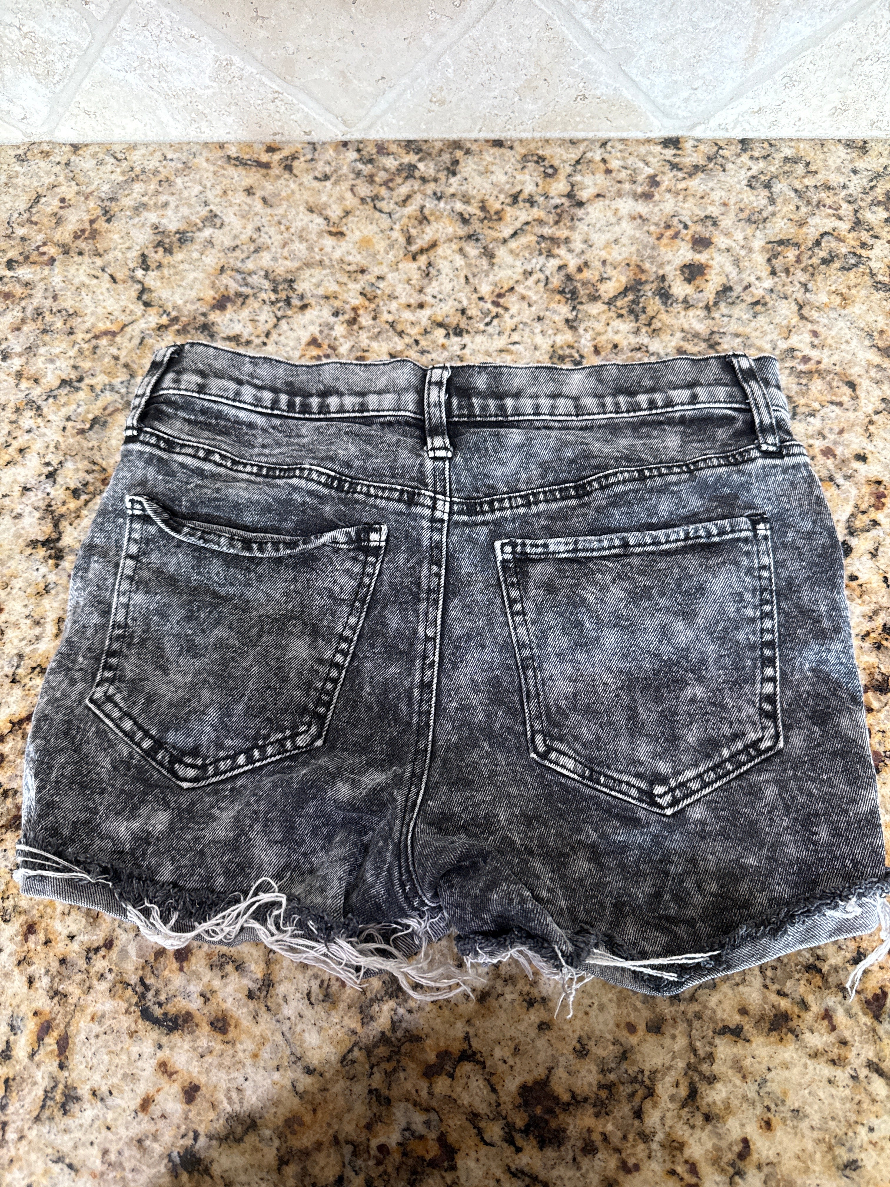 (Size 28) Washed Black Shorts
