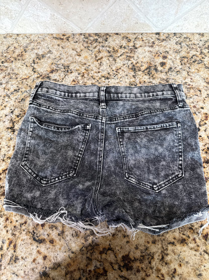(Size 28) Washed Black Mom Shorts