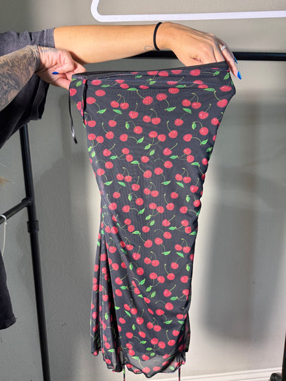 (Size S) Cherry Dress with Straps from ASOS
