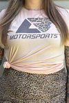 Peach Leopard Logo Tee (Size Large)