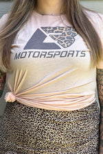 Peach Leopard Logo Tee (Size Large)