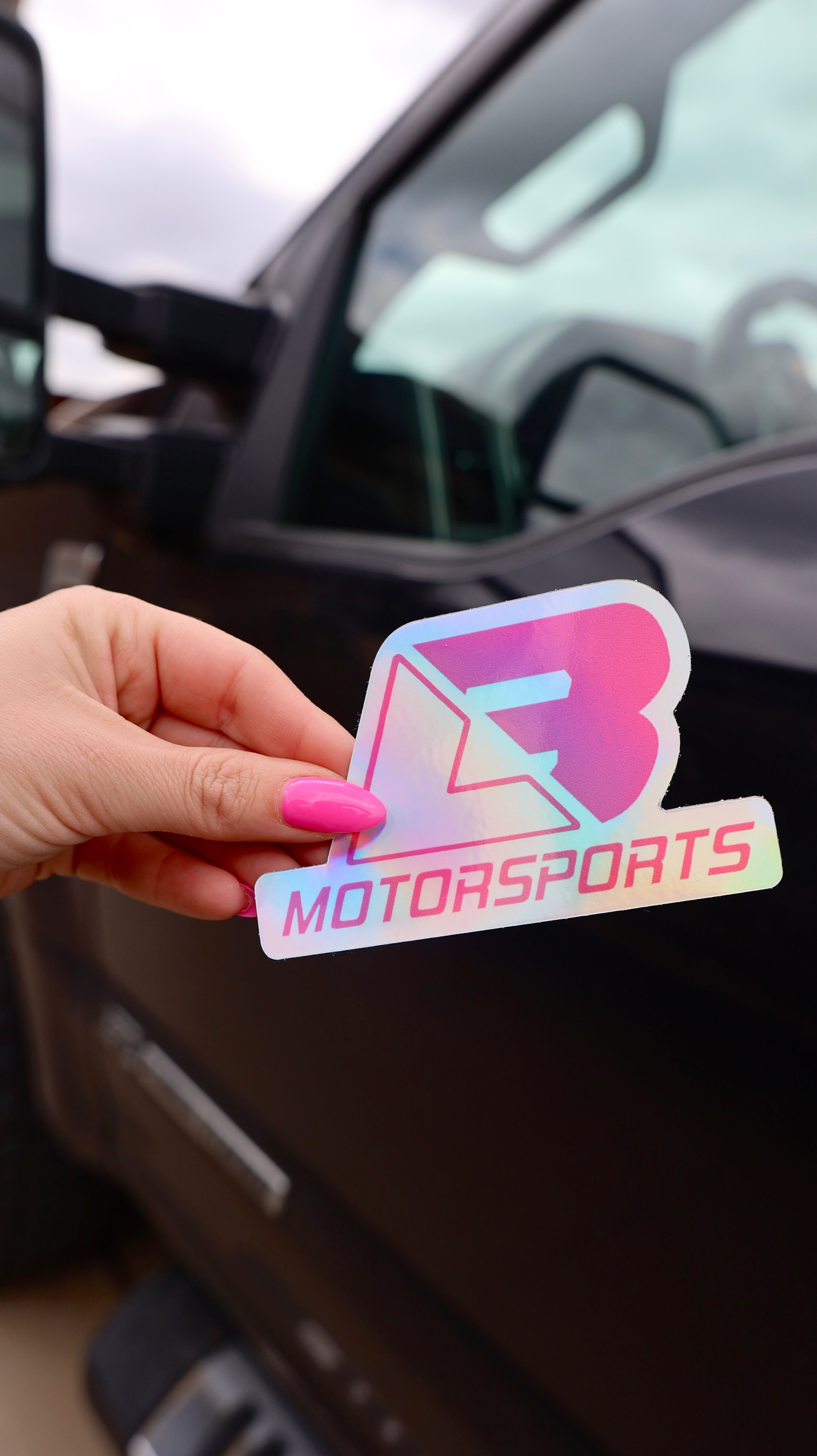 Pink Holographic LB Sticker