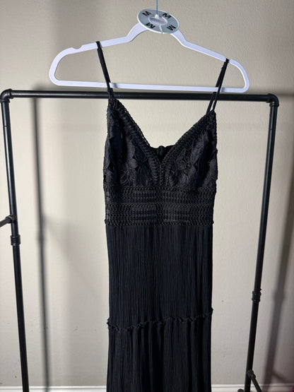 (Size M) Black Beach Maxi Dress