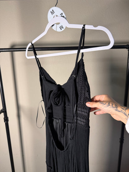 (Size M) Black Beach Maxi Dress