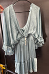 Teal Flowy Mini Dress - Size Medium (NWT)