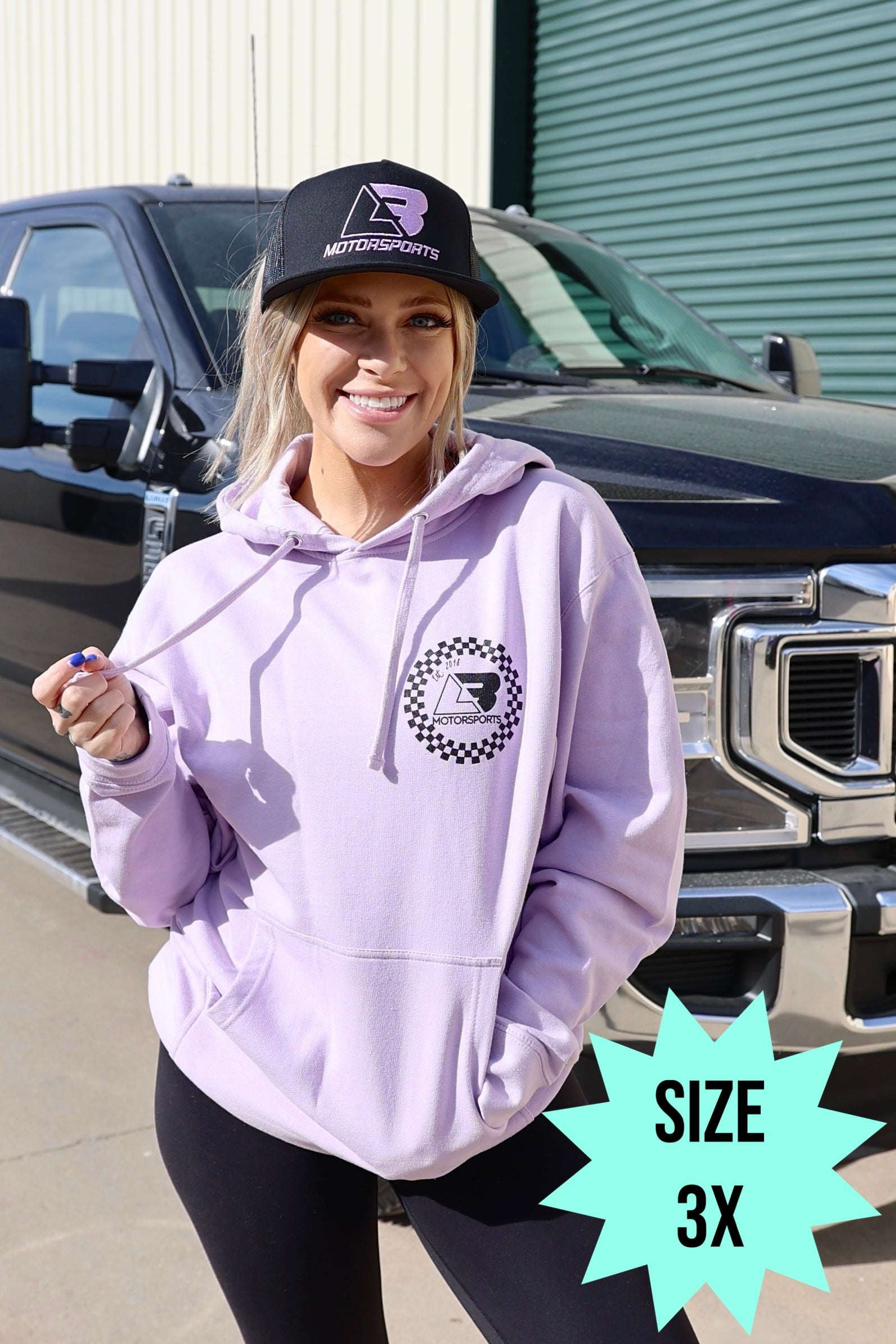 Lavender Circle Flag Premium Hoodie (Size 3x)
