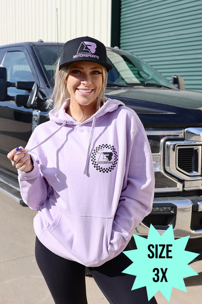 Lavender Circle Flag Premium Hoodie (Size 3x)