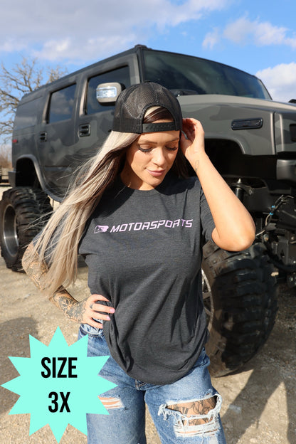 Charcoal Grey & Lavender Logo Tee (Size 3x)