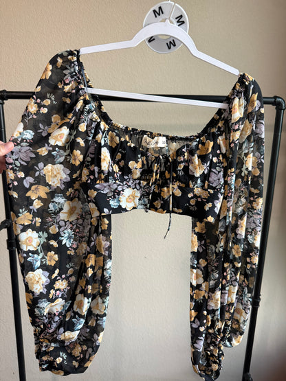 (Size S) Floral Crop Top from Lulus