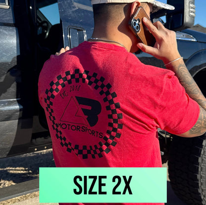 Red Heather Checkered Circle Tee (Size 2x)