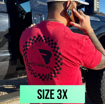 Red Heather Checkered Circle Tee (Size 3x)
