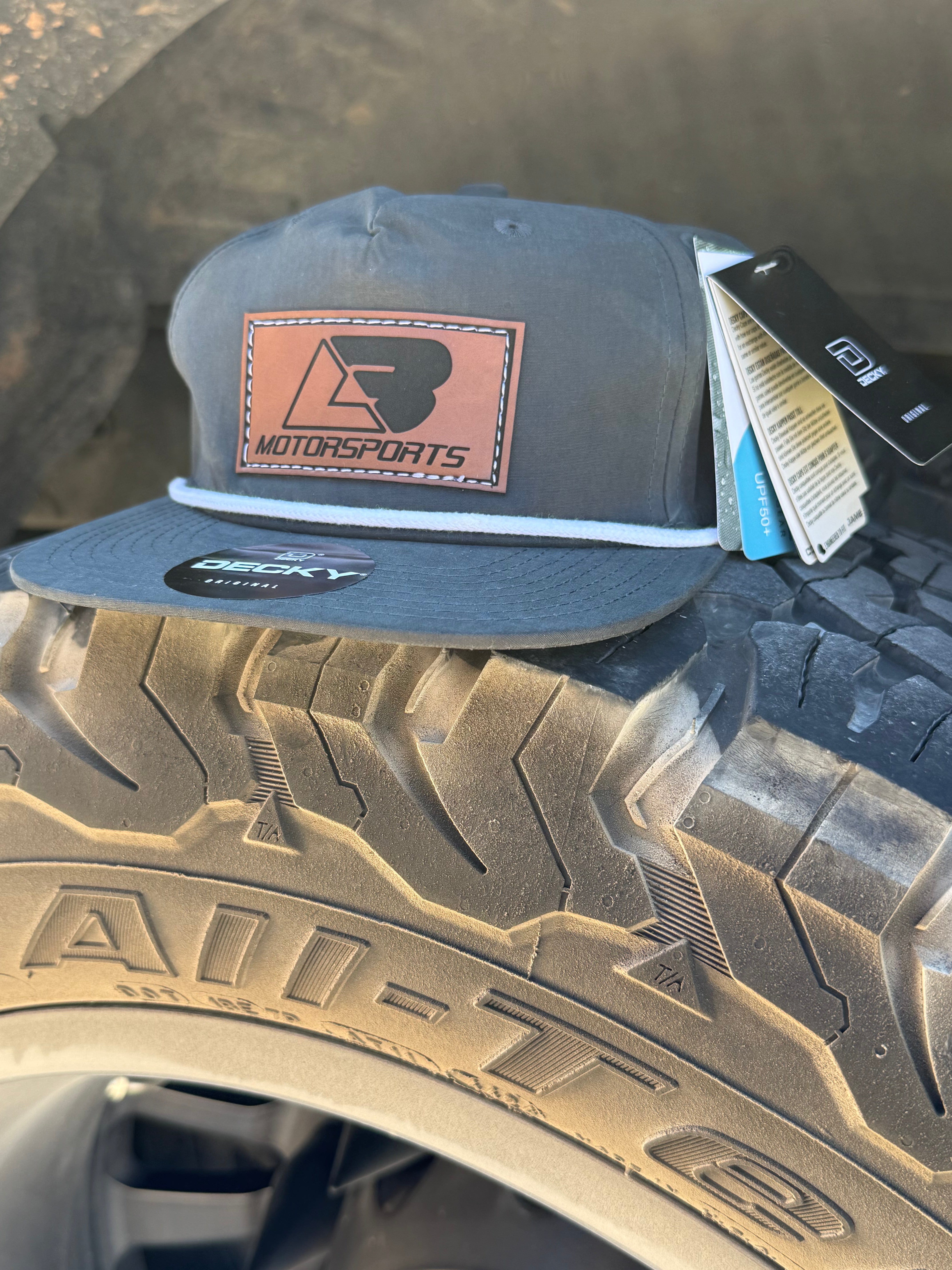 Charcoal Grey LB Leather Patch Rope Hat