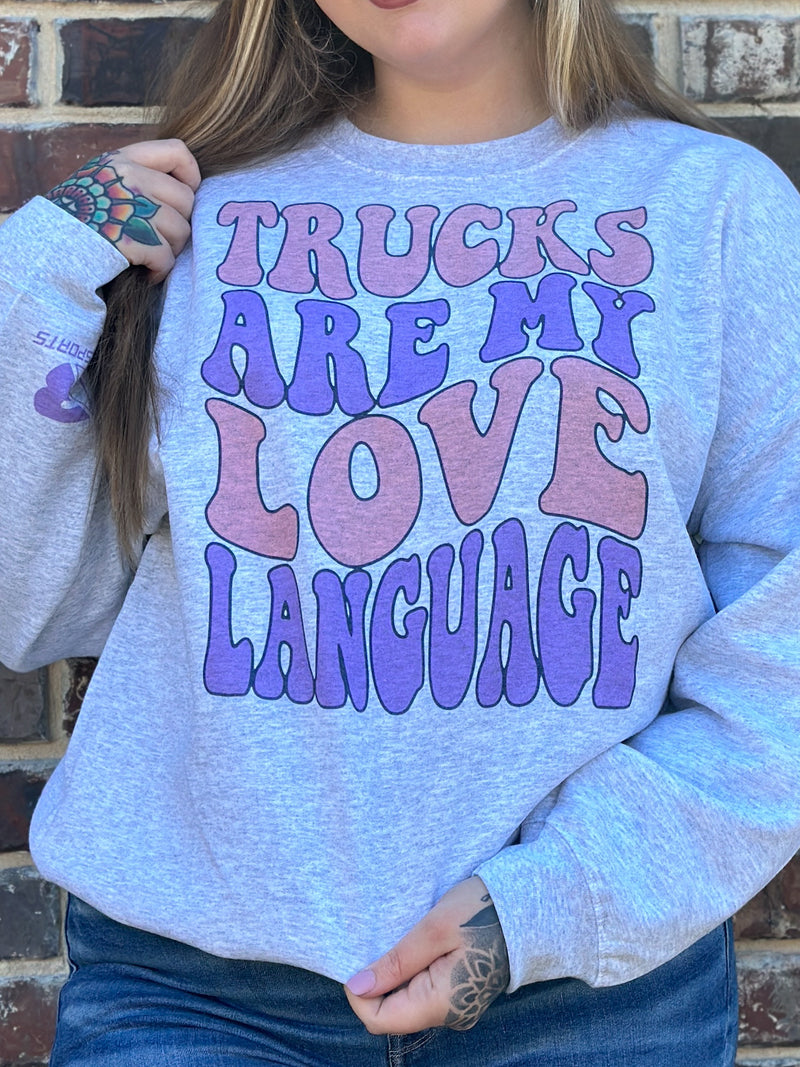 "Trucks Are My Love Language" Crewneck