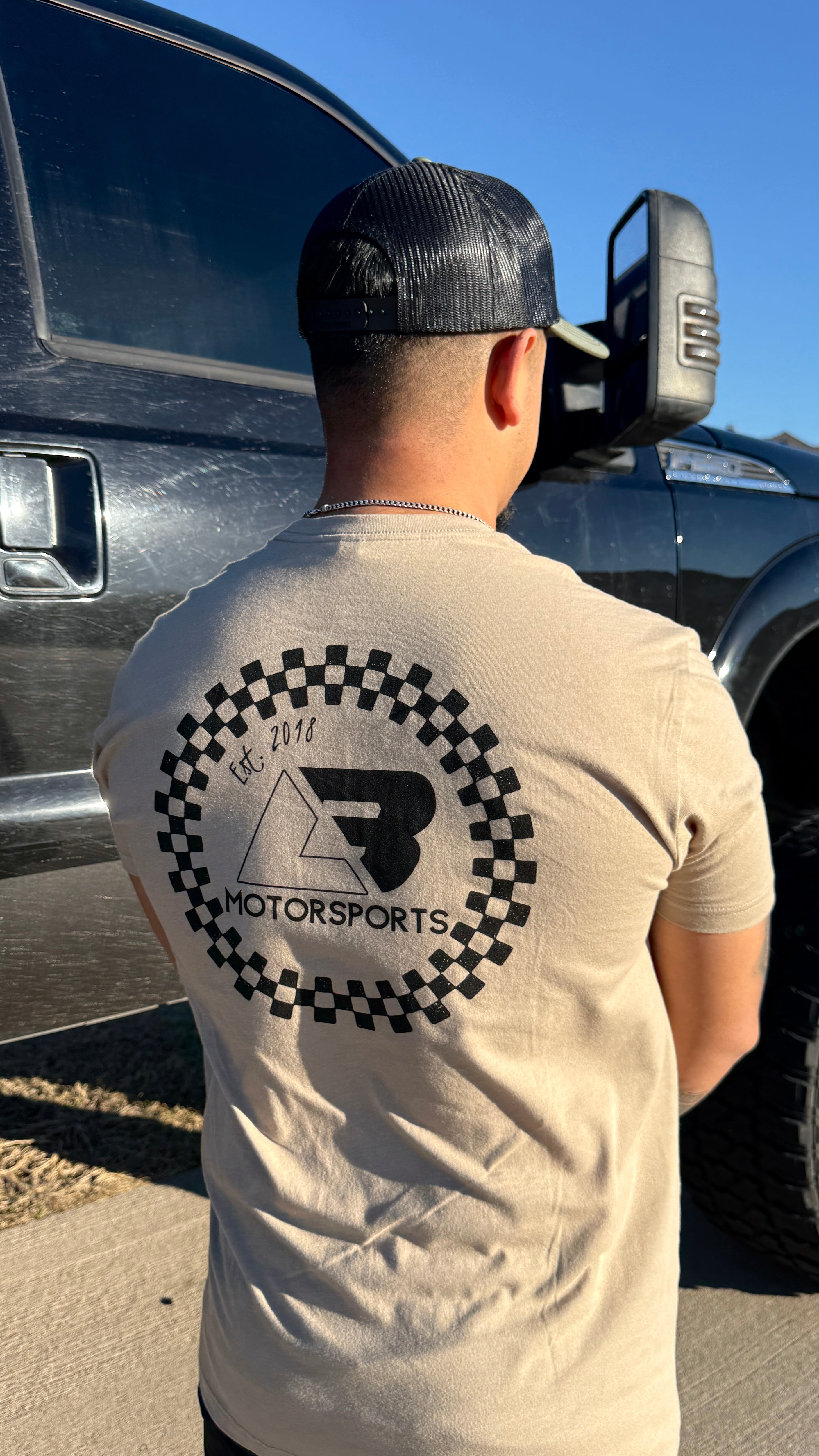 Heather Tan Checkered LB Tee