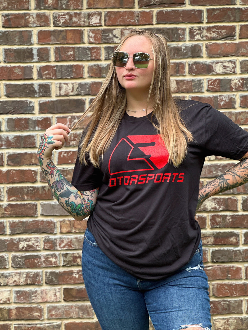 Black & Red Logo Tee