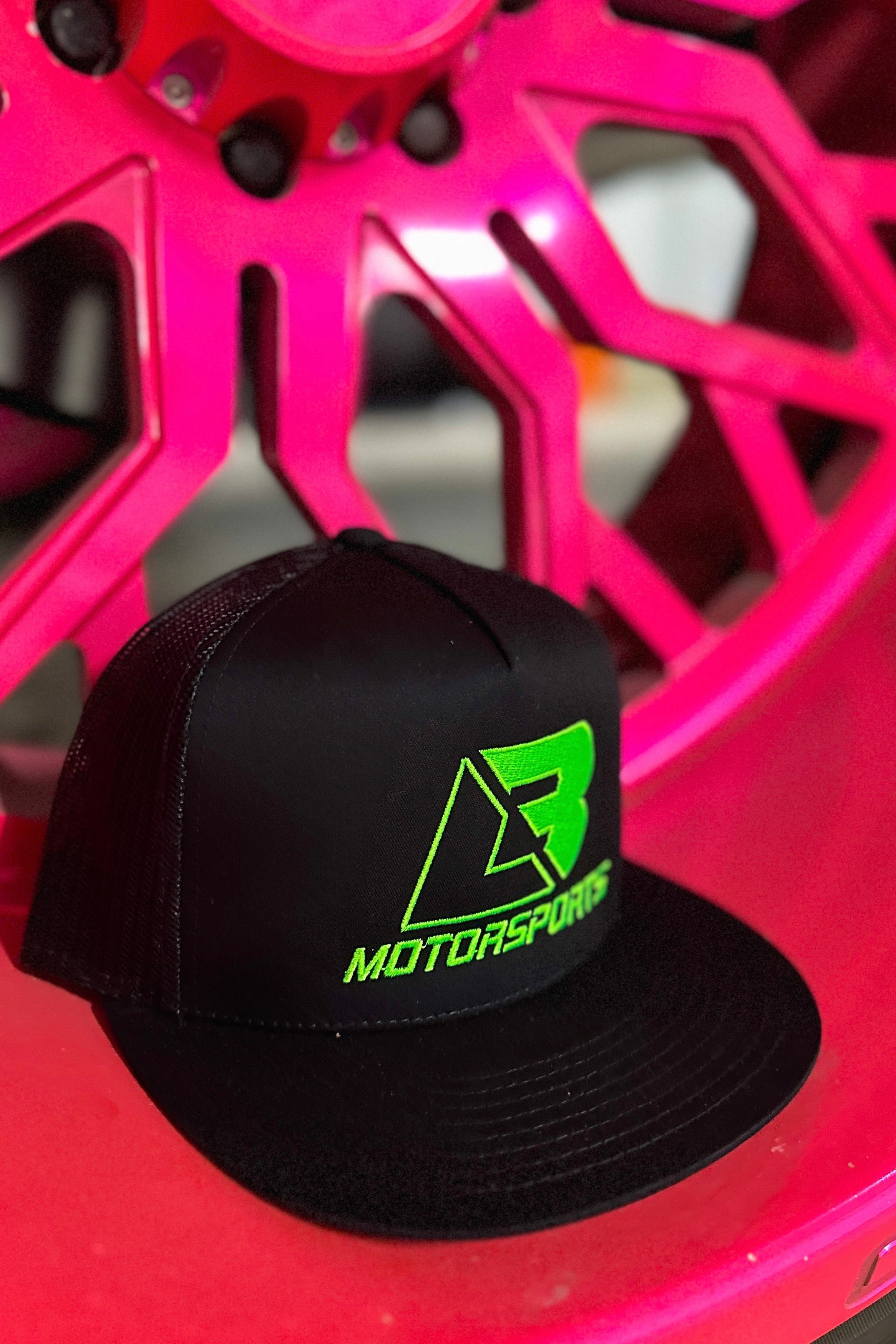 Lime Green Logo Flatbill