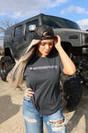 Charcoal Grey + Lavender Logo Tee
