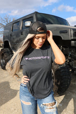 Charcoal Grey + Lavender Logo Tee