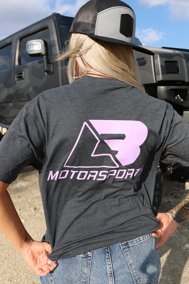 Charcoal Grey + Lavender Logo Tee