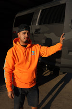 Neon Orange & Turquoise Hoodie