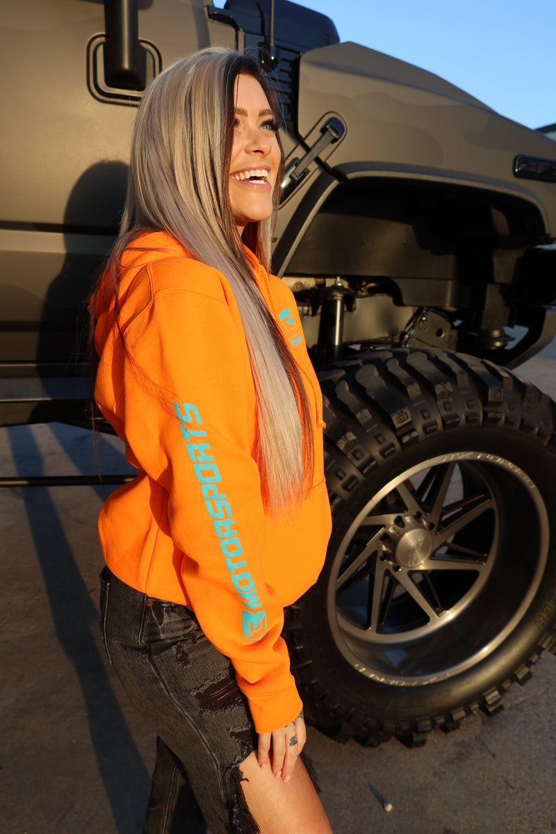 Neon Orange & Turquoise Hoodie