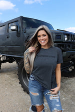 Charcoal Grey + Black Logo Tee