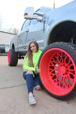 Neon Yellow & Hot Pink Hoodie