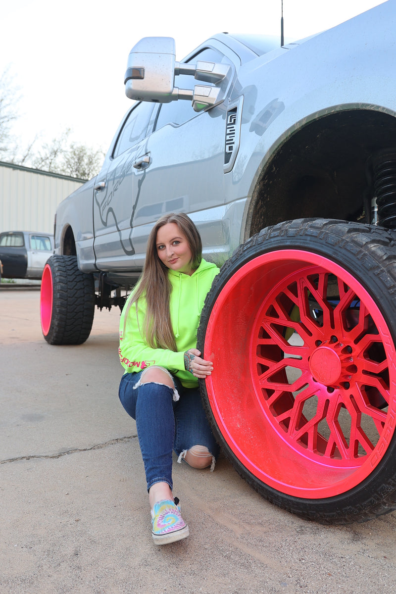 Neon Yellow & Hot Pink Hoodie