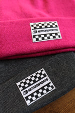 Hot Pink Checkered Beanie